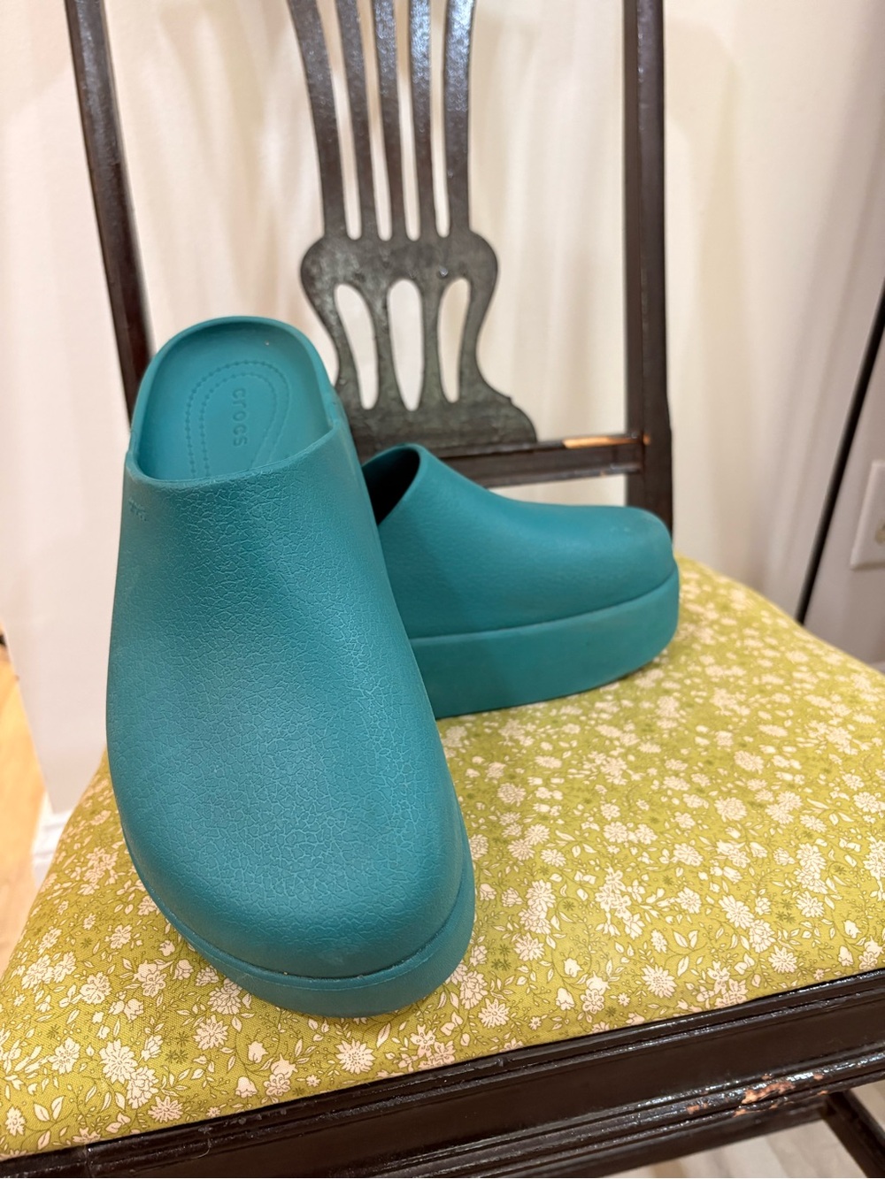 Teal Dylan Platform Clogs
